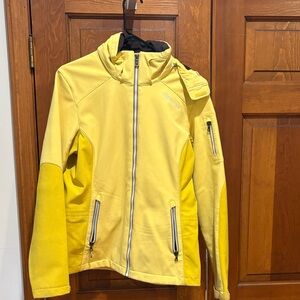 Yellow Marmot lightweight ski jacket removable hood women’s L